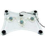 Notebook Cooling Pad Transparente Com Luz Azul