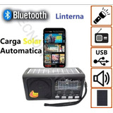 Radio Solar Bluetooth Linterna , Usb, Radio, Carga Automatic