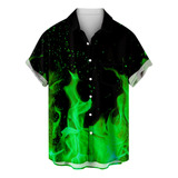 Camiseta P Para Hombre, Casual, Con Estampado De Botones Y B