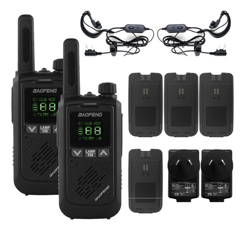 Handy Baofeng Kit X 2 Walkie Talkie Uhf 16ch Bft17 + Extras