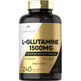 L- Glutamina 1500mg 240cáps Apoyo A Reparación De Tejidos