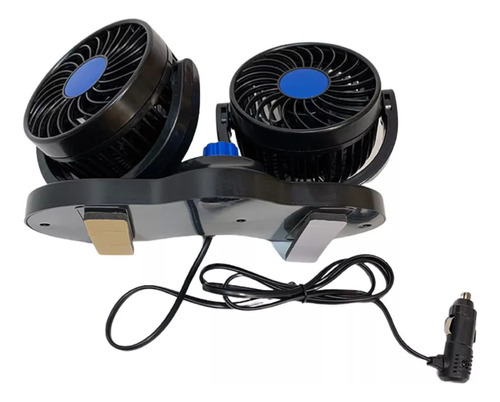 Mini Ventilador Doble 4 Pulgadas 360° 5 Aspas Para 12v/24v