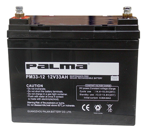 Bateria Recargable 12v/33ah Palma Terminal T5 Pm 33-12 