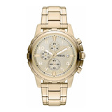 Reloj Fossil Dean Chrono Dorado Fs4867 De Caballero Original