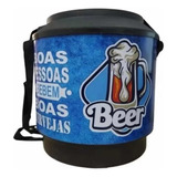 Cooler Térmico Redondo Com Alça Cerveja Estampado Reforçado 