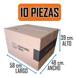 Caja De Cartón E-commerce Mercado Libre 58x48x39cm 10 Piezas