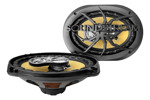 Soundstream Bocinas Auto 6x9 PuLG Carbono Pro Kevlar 4 Vías color Dorado