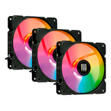 Kit 3 Cooler Fan Rgb 120mm Para Pc Gamer Ventoinha Air 12v