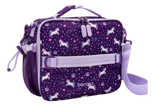 Lonchera De Tela Bentgo Kids Prints Unicornios Color Violeta Bentgo Kids Prints Lunch Bag