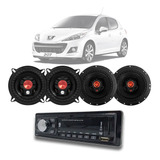 Kit Alto Falante Peugeot 206/207 6  5  Bomber Bbr 200w+rádio