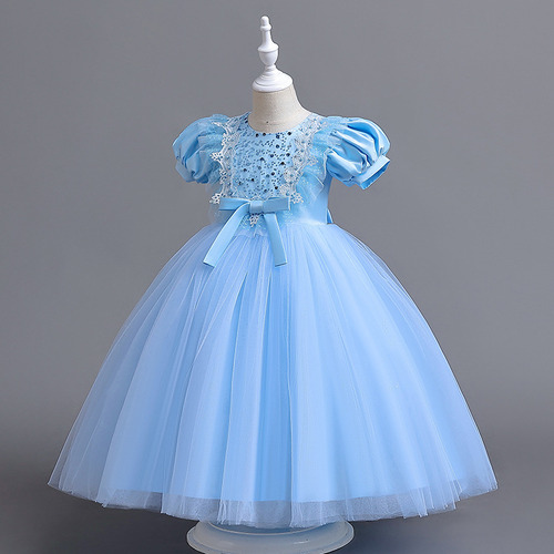 Vestido De Princesa Con Falda Larga De Encaje Para Niños, Ta