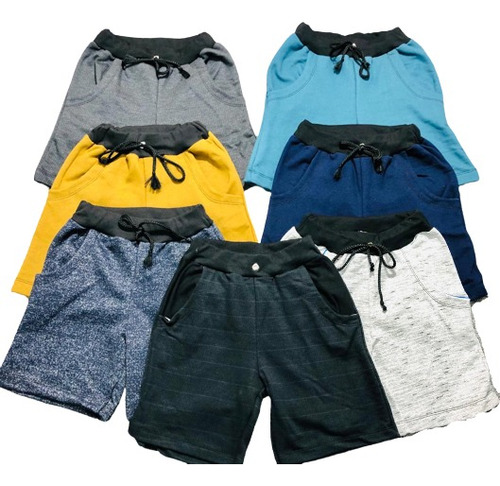 Shorts Masculino Infantil Atacado Kit 7 Peças Promoção