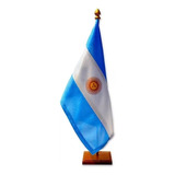 Bandera Argentina Con Base Y Mastil Para Escritorio 