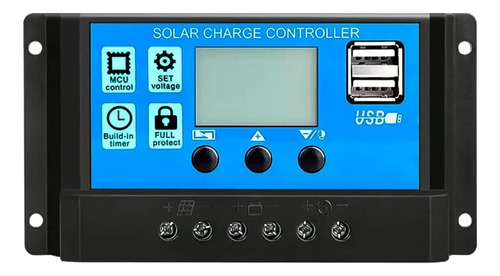 Controlador De Carga Para Painel Solar 60a Usb 12/24v Pwm