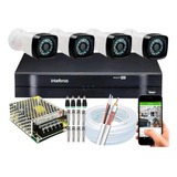 Kit 4 Cameras Segurança Hd Dvr Intelbras Mhdx 4ch S/hd