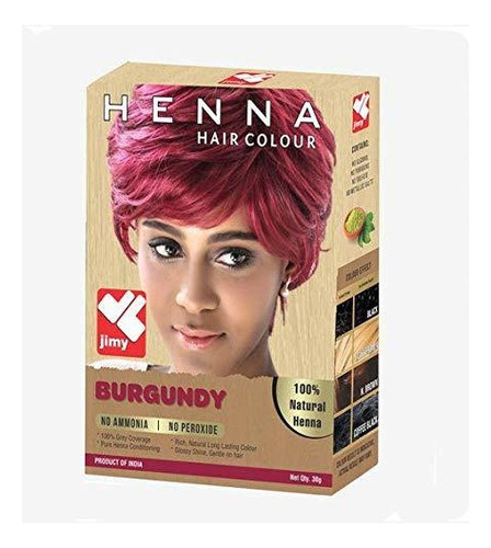 Henna Para Cabello - Jimy Henna Color Burgundy (pack O