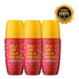 Kit 3 Un Desodorante Roll-on Suvaquinho Rosa Selvagem 85ml