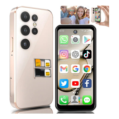 Mini Smartphone Xgody F12 Dual SIM 4 Gb RAM 64 GB ROM, Mini Teléfono 3000 Mah Standby Red 3G, 3.75'' HD Pantalla Android 11 Teléfono Inteligente Wifi Bluetooth GPS Dual Cámara Auriculare con Cable Oro | Envío gratis