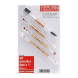 Heburn 476 Kit Pinceles Duo X 4 Pcs - Beauty Express 24