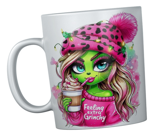 Taza Grinc Navideña Feeling Extragrinc Pink Regalo Navidad