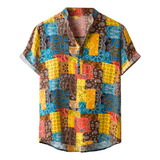 Camisa De Playa De Manga Corta Hawaiana Para Hombre J, Camis