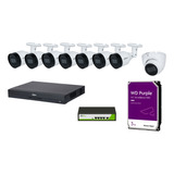 Kit Nvr 8mp 16 Ch, 7 Cam 8mp Bullet, 1 Cam 8mp Domo, 3tb, Sw