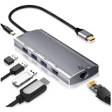 Usb C Hub Etherent, Adaptador Multipuerto 6 En 1 Tipo C Hdmi