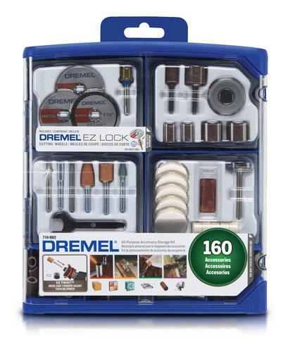 Kit 160 Piezas Accesorios Dremel Set 710 Rw2 En Estuche 