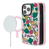 Funda Para iPhone Magsafe Flamingos Tropical Con Nombre
