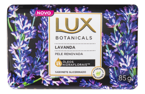 Sabão Em Barra Lux Glicerinado Lavanda Botanicals De 85 G