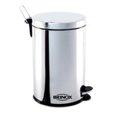 Lixeira Inox Brinox Pedal Cesto Removível 5l Banheiro