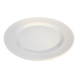 Set X24 Plato Postre Melamina Blanco Redondo Resistente 20cm