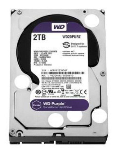 Hd Wd Purple Surveillance, 2tb, 3.5, Sata - Wd20purz