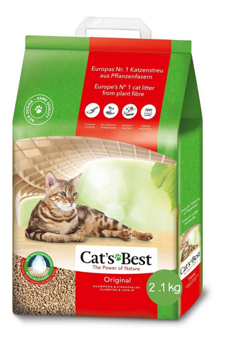 Cats Best 2.1 Kg Arena Para Gato Biodegradable Ecológica 