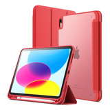 Jetech Funda Mate P/ iPad 10 De 10.9 PuLG 2022, 10.ª Rojo
