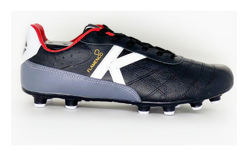 Chuteira Kelme Campo Couro Flamenco Preta