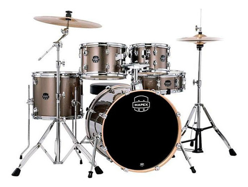 Bateria Mapex Serie Venus Copper Metallic Ve5044ft Com Banco