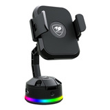 Soporte De Celular Cougar Bunker Rgb Con Carga Inalámbrica