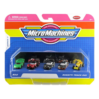 Micro Machines Pack 5 Mini Autos 1:160 Bugatti Track Day Series 7 Multicolor | Envío gratis