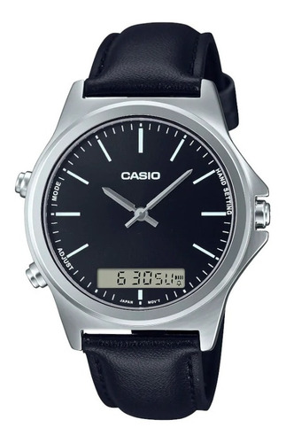 Reloj Casio Mtp-vc01l-1eudf Análogo Hombre Color De La Correa Negro