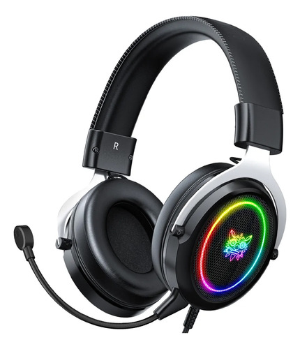 Headset Gamer Profissional Onikuma X10 Rgb Preto/prata