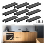  10 Unid Tiradores Manilla 150×32×19mm Negro Con Tornillos