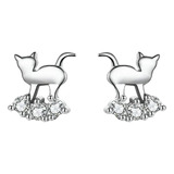 Aretes Mujer Niña Plata 925 Pendientes Topos Gatos Circones