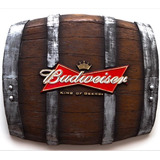 Barril Horizontal De Parede Em Fibra - Budweiser Cerveja