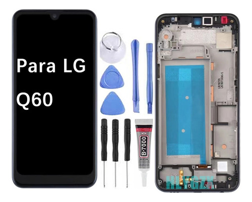 Para LG Q60 Pantalla Táctil Lcd Con Marco Lmx525eaw 1