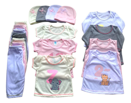 Semanario Gorros Camisas Pantalones 18 Prendas Bebe Ref 743