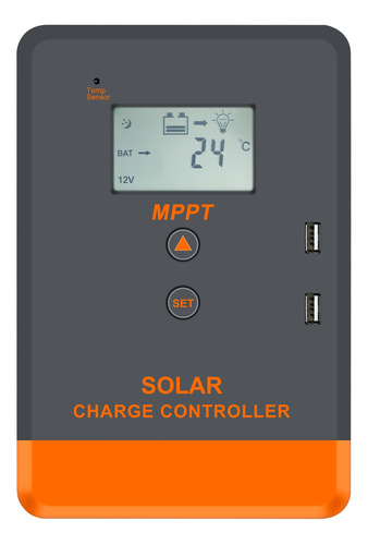 Powmr 100% Mppt 30a Controlador De Carga Solar 12/24v 75voc