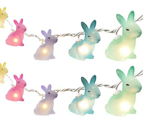 Luces Conejo Multicolores Para Pascua