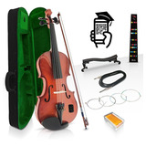Violin Electroacustico Equipado Divarius 4/4 Negro Color Mate Ps900
