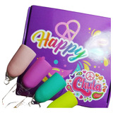 Coleccion De Acrilicos Happy 4 Pzas. Chula Nails